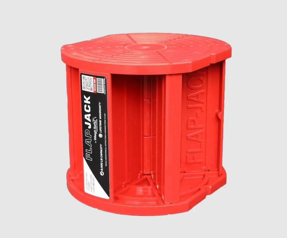 WSFJ-2 – WEIGH SAFE Trailer Stabilizer Jack Block, 8 Inch Height Assembled/ 2 Inches Collapsed 6000 Pound Capacity Re...